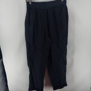 Rachel Roy 100%‎ linen pants black size small